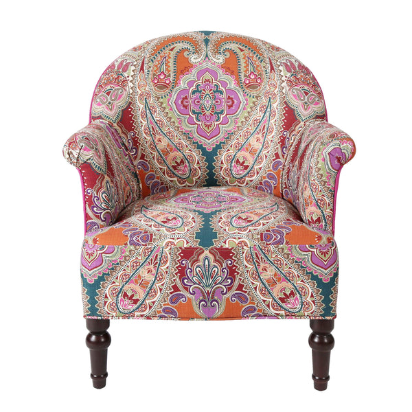 Aaren Pink Patterned Armchair