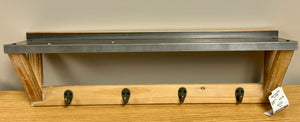 Wall Shelf with Hooks