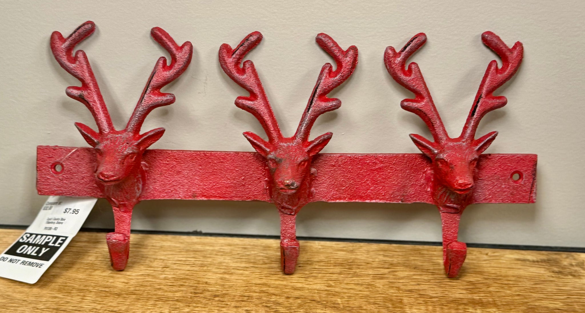 Three Red Deer Hooks