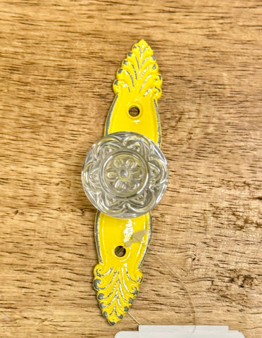 Yellow Door Knob Jewelry Hook