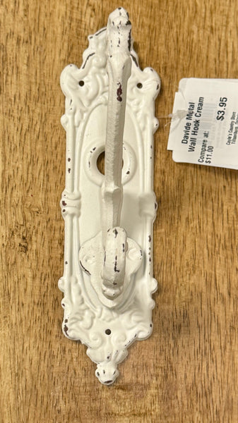 Cream Ornate Wall Hook