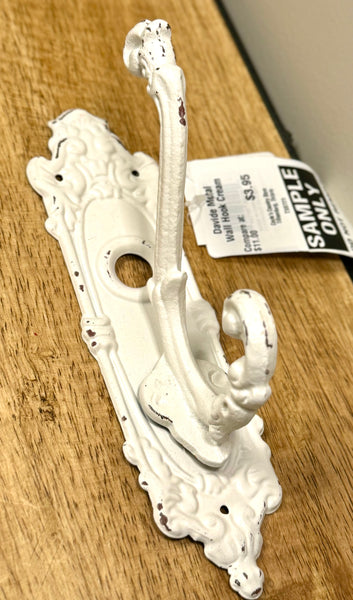 Cream Ornate Wall Hook